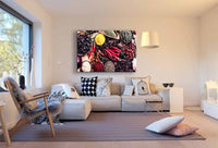 Gewürze Leinwandbild AK Art Bilder Mehrfarbig Wandbild Kunstdruck Wanddeko XXL