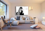 Shakira Leinwandbild AK Art Bilder Schwarz Weiß Wandbild Kunstdruck Wanddeko