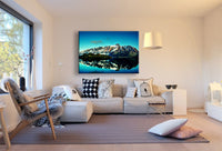 Gebirge & See Leinwandbild AK Art Bilder Mehrfarbig Wandbild Kunstdruck TOP XXL