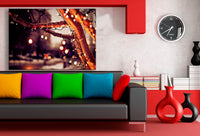 Weihnachtszeit Leinwandbild AK Art Bilder Mehrfarbig Wandbild Kunstdruck XXL