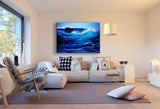 Ozean Wellen Leinwandbild AK Art Bilder Mehrfarbig Wandbild Kunstdruck Wanddeko