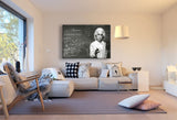 Einstein Formel Tafel Leinwandbild AK Art Bilder SchwarzWeiß Kunstdruck Wandbild