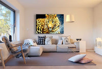 Leopard Leinwandbild AK Art Bilder Mehrfarbig Wandbild Kunstdruck Wanddeko XXL