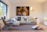 Tiger Leinwandbild AK Art Bilder SchwarzWeiß Kunstdruck XXL Wandbild Wanddko