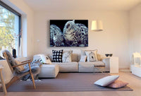 Leoparden Paar Leinwandbild AK Art Bilder Mehrfarbig Kunstdruck XXL Wandbild TOP