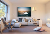 Weißer Schwan Strand Leinwandbild AK Art Bilder Mehrfarbig Kunstdruck WAndbild