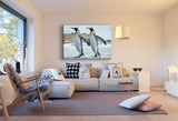 Pinguine Arktis Leinwandbild AK Art Bilder / Mehrfarbig Kunstdruck XXL Wandbild