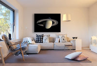 Saturn Ring Gelb Leinwandbild AK Art Bilder Mehrfarbig Kunstdruck Wandbild XXL