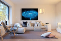 Galaxie Blau Weltraum Leinwandbild AK Art Bilder Mehrfarbig Kunstdruck Wandbild