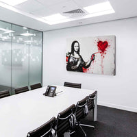 Mona Lisa mit Spraydose – Streetart Leinwandbild im Pop-Art Stil | AK ART