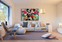TOGETHER RICH – Pop-Art Leinwandbild im Mickey-Stil für Power-Couples | AK ART