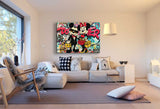 TOGETHER RICH – Pop-Art Leinwandbild im Mickey-Stil für Power-Couples | AK ART