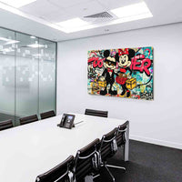 TOGETHER RICH – Pop-Art Leinwandbild im Mickey-Stil für Power-Couples | AK ART