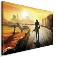 Fallout Highway Leinwandbild AK Art Bilder Wanddeko Wandbild Premium Kunstdruck