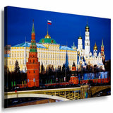 Russland Leinwandbild AK Art Bilder Mehrfarbig Wandbild Kunstdruck Wanddeko XXL
