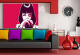 Pulp Fiction Mia Wallace AK Art Bilder Premium Kunstdruck Leinwandbilder XXL