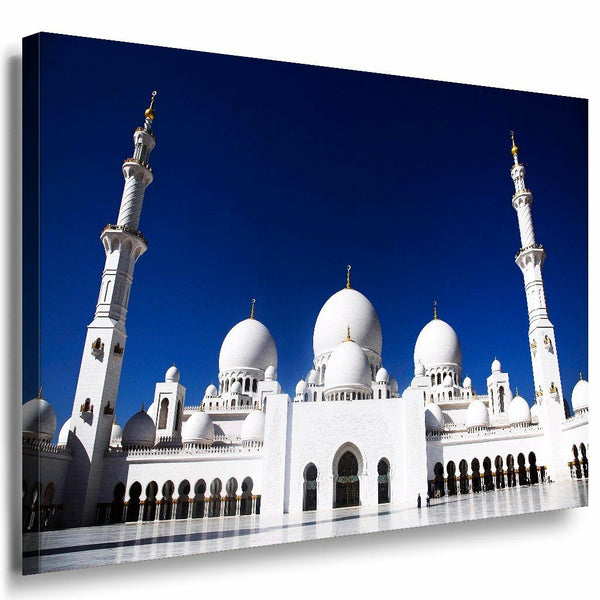 Arab Emirates Grand Mosque Abu Dhabi Leinwandbild AK Art Bilder Mehrfarbig XXL