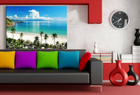 Meer Strand Leinwandbild AK Art Bilder Mehrfarbig Wandbild Kunstdruck Wanddeko 1