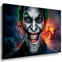 Joker Grinsen Leinwandbild LaraArt Bilder Mehrfarbig Kunstdruck XXL f10