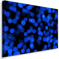 Blaues Licht Punkte Leinwandbild AK Art Bilder Leinwand Bild Mehrfarbig