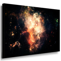 Galaxie Weltraum Leinwandbild AK Art Bilder Mehrfarbig Wandbild Kunstdrck XXL