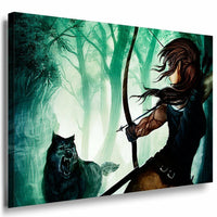 Tomb Raider Lara Croft Art Leinwandbild AK Art Bilder Mehrfarbig Wandbild TOP