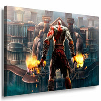 God of War Game Leinwandbild LaraArt Bilder Leinwand Bild Mehrfarbig