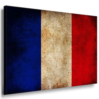 Flagge Frankreich Leinwandbild AK Art Bilder Mehrfarbig Kustdruck Wandbild XXL