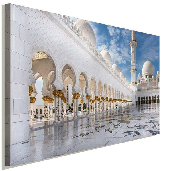 Abu Dhabi Weise Moschee Orient Islam Leinwandbild AK ART Wanddeko Wandbild XXL