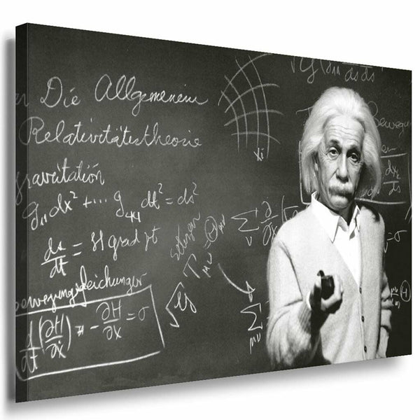 Einstein Formel Tafel Leinwandbild AK Art Bilder SchwarzWeis Kunstdruck Wandbild