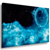 Planet Blau Wolken AK ART Leinwandbilder Mehrfahrbig Kunstdruck Wandbild TOP XXL