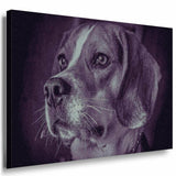 Hund Grau Leinwandbild AK Art Bilder Mehrfarbig Kunstdruck Wandbild XXL Wanddeko