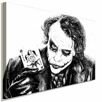 Joker Schwarz Weiss Leinwandbild AK ART Wanddeko Wandbild