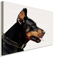 Doberman Hundeportrait AK Art Bilder Premium Kunstdruck Leinwandbilder Top XXL