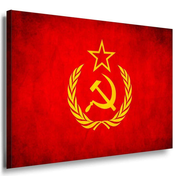 Flagge Sowjetunion Rot Leinwandbild AK Art Bilder Mehrfarbig Wandbild Kunstdruck
