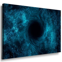 Schwarzes Loch Sterne Blau Leinwandbild AK Art Bilder Mehrfarbig Kunstdruck XXL