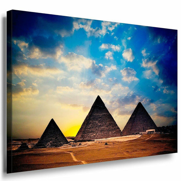 Agypten Pyramiden von Gizeh Leinwandbild AK Art Bilder Mehrfarbig Wandbild XXL
