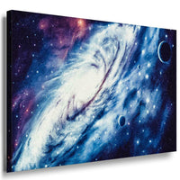 Galaxie Weis Sterne Leinwandbild AK Art Bilder Mehrfarbig Kunstdruck Wandbild