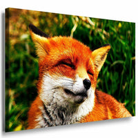 Fuchs Leinwandbild AK Art Bilder Mehrfarbig Wandbild Kunstdruck Wanddeko TOP XXL