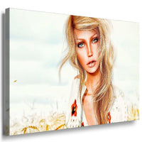 AK Art Hubsche Frau Model Blond Portrait Premium Kunstdruck Made in Germany TOP