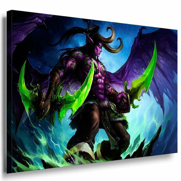 Leinwandbild World of Warcraft Ilidan Hero AK ART Kunstdruck