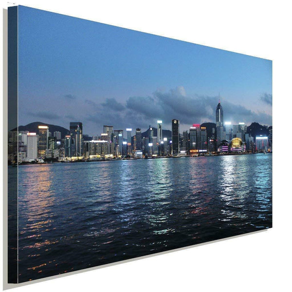 Hong Kong China Skyline Leinwandbild AK ART Wanddeko Wandbild Made in Germany