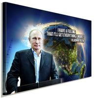 Wladimir Putin Zitat Welt Russland Leinwandbild AK ART Wanddeko Wandbild TOP XXL