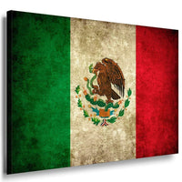 Flagge Mexiko Leinwandbild AK Art Bilder Leinwand Bild Mehrfarbig Kunstdruck