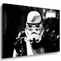 Star Wars Stormtrooper Leinwandbild AK ART Bilder Schwarz Weiss Wandbild