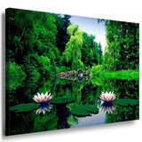 Wald See Leinwandbild AK Art Bilder Mehrfarbig Wandbild Kunstdruck TOP XXL