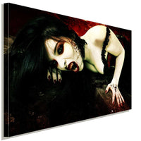 Vampir Madchen Leinwandbild AK Art Bilder Wanddeko Wandbild Kunstdruck TOP XXL