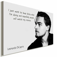 Leonardo DiCaprio Leinwandbild AK Art Bilder Schwarz Weis Wandbild Kunstdruck 2