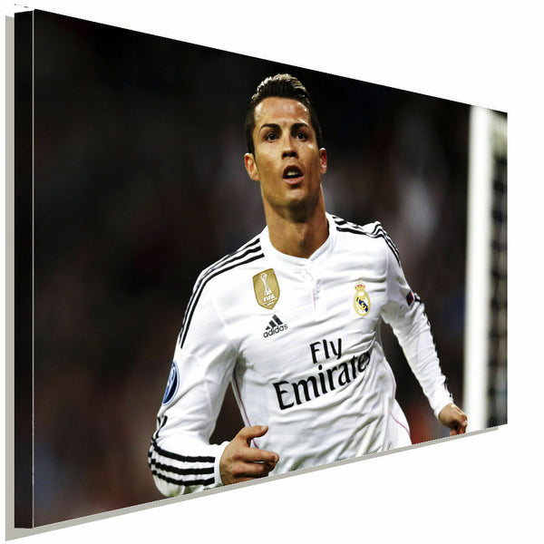 Cristiano Ronaldo Fussball Leinwandbild AK ART Wanddeko Wandbild