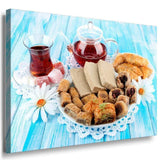 Susigkeiten Tee Turkisch Leinwandbild AK Art Bilder Mehrfarbig Kunstdruck XXL